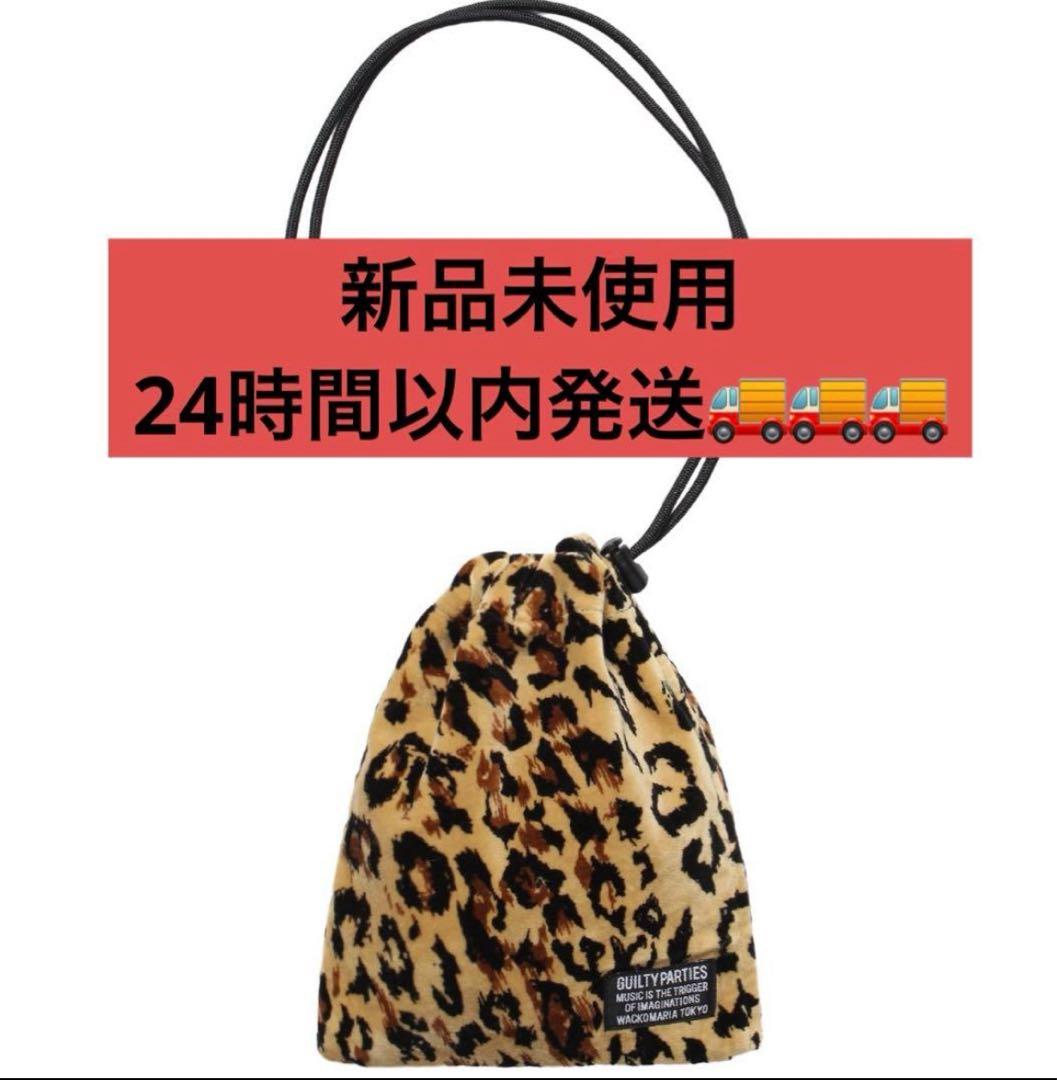 バッグ wackomaria LEOPARD VELVET DRAWSTRING BAG