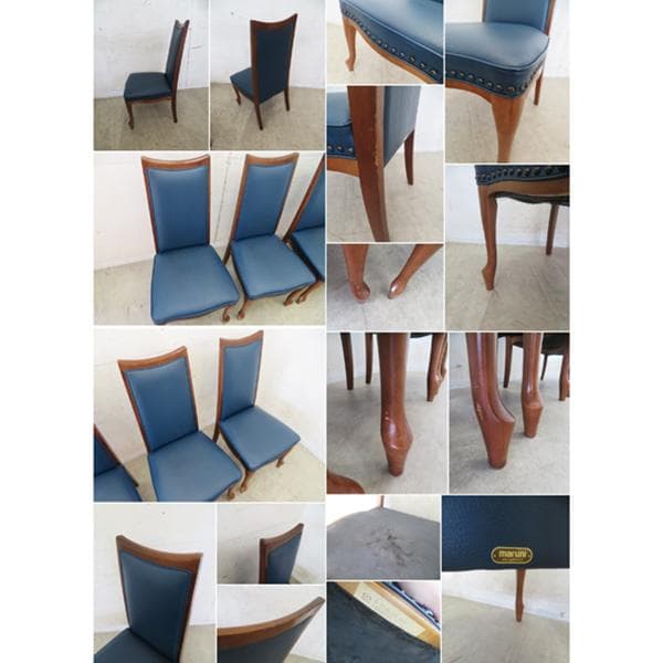 美品■マルニ■ベルサイユシリーズ■ダイニングチェア■4脚セット■30万円■鋲打ち