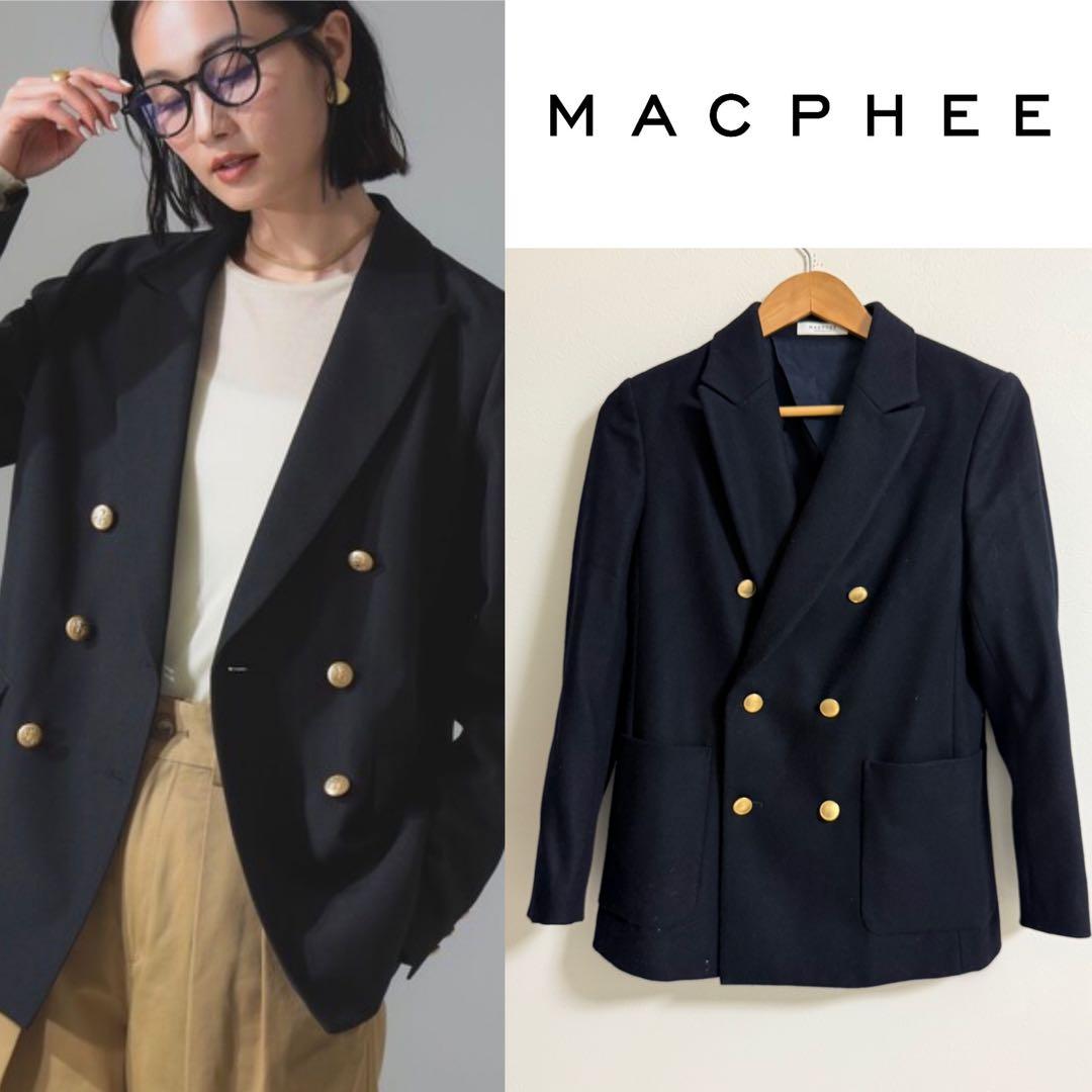 美品　MACPHEE トゥモローランド　メルトン ダブルブレスト　ジャケット
