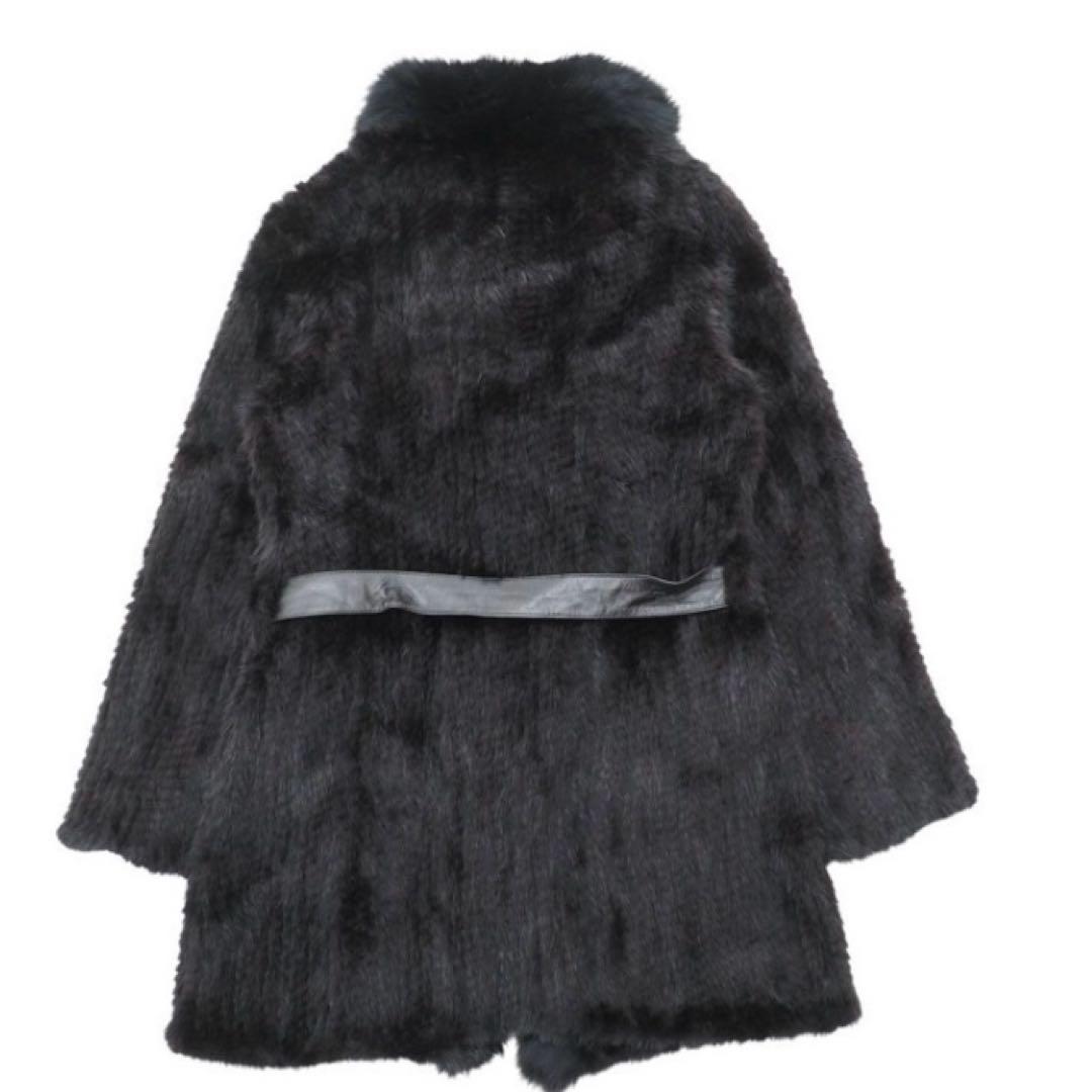 BUI 毛皮コート ミンクヤーン 衿:フォックスファー　S-M