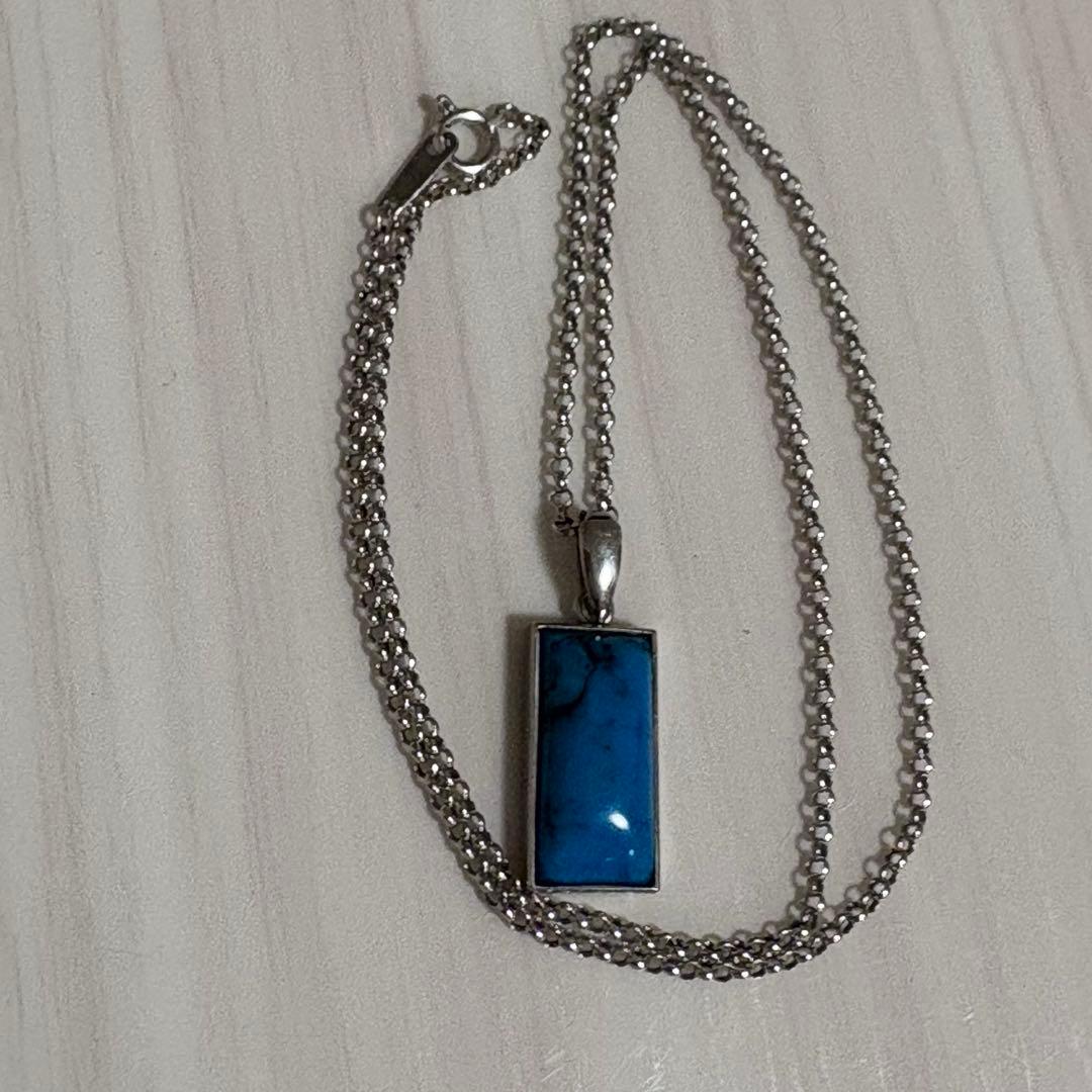 プラチナターコイズネックレス