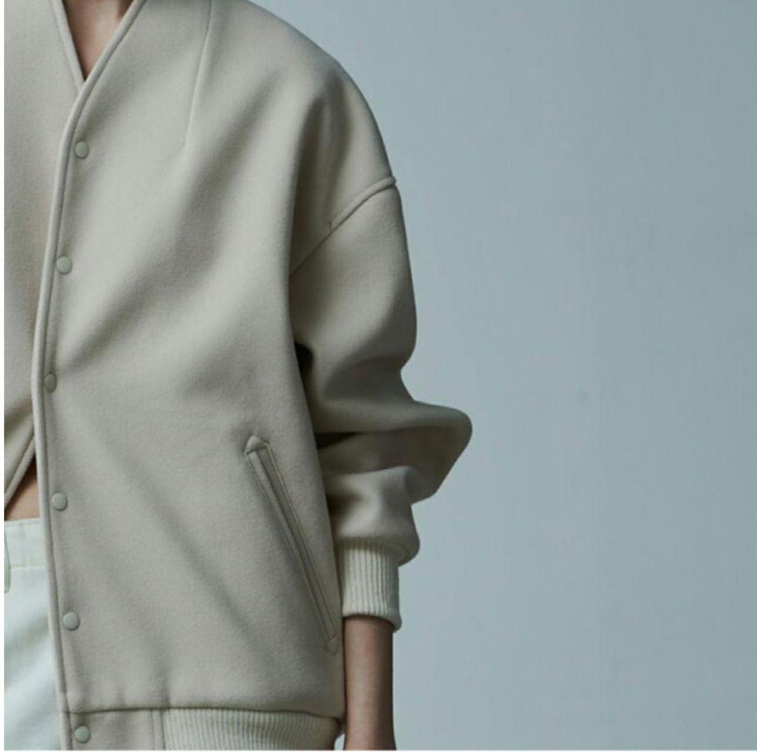 KHA:KI ノーカラー バーシティ ジャケット