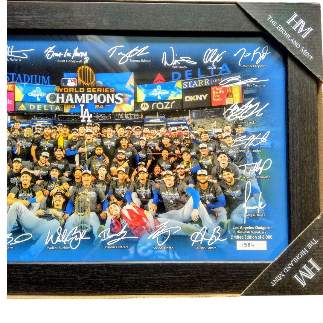 【新品】 ドジャース ワールドシリーズ 2024 優勝記念 パネル　サイン入り