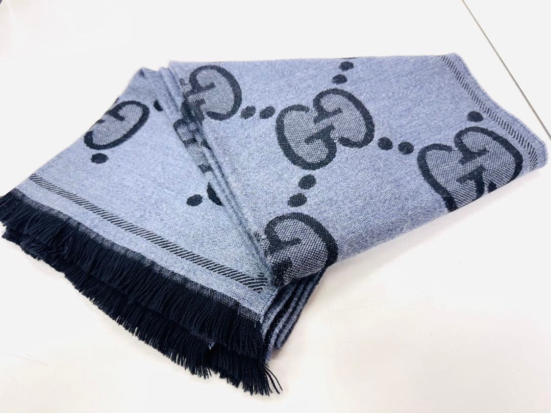 ❗️本日限定特価❗️GUCCI マフラー　GGウール　ジャガード　スカーフ