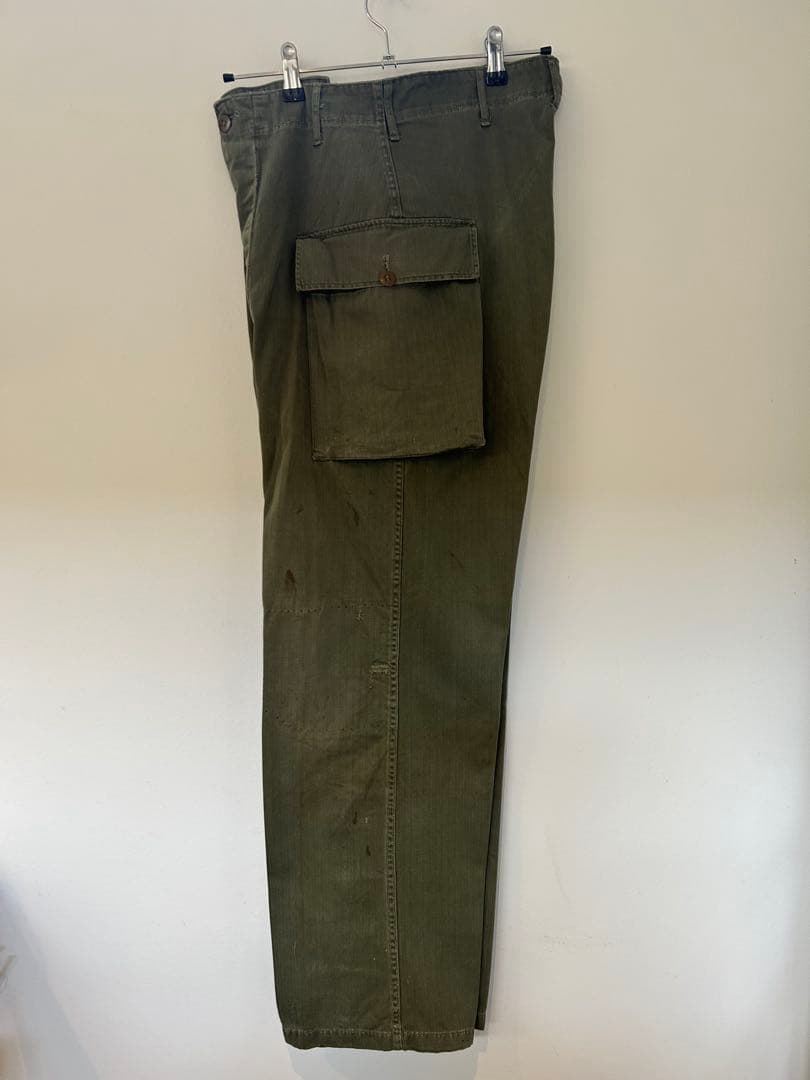 40s 米軍実物 M-43 カーゴパンツ ヘリンボーン HBT U.S.Army