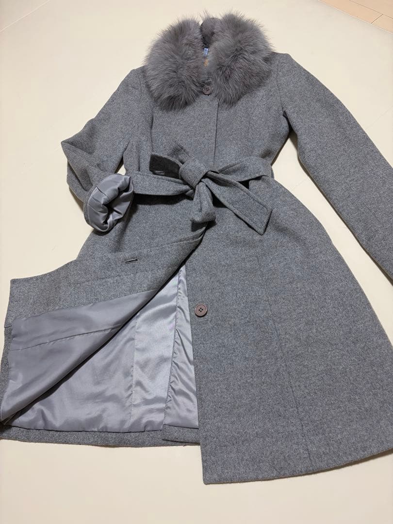 CONPIACERE コンピアチェーレ カシミア コート サガフォックス グレー