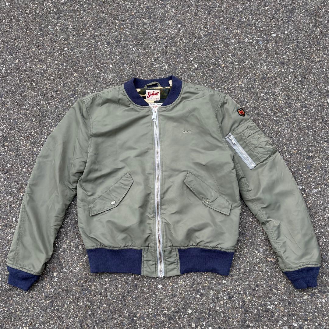 る*。様 90s schott MA-1 フライトジャケット USA製 Lサイズ