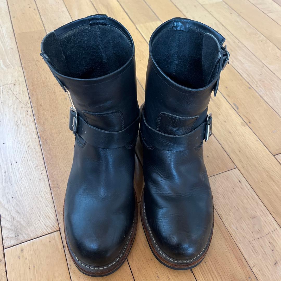 ホーキンス　ブラックレザーエンジニアブーツ　GT4035