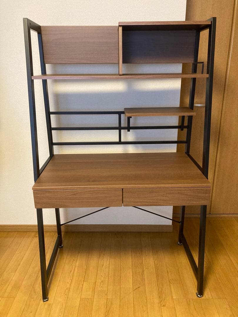 ニトリ　NITORI 省スペースデスク　ミドルブラウン　ラボーロ