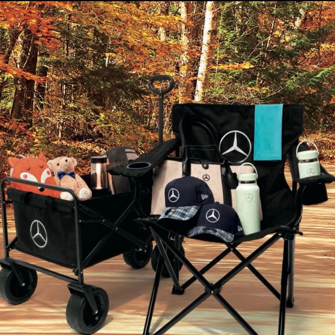 新品　Mercedes-Benz 折りたたみチェア ブラック