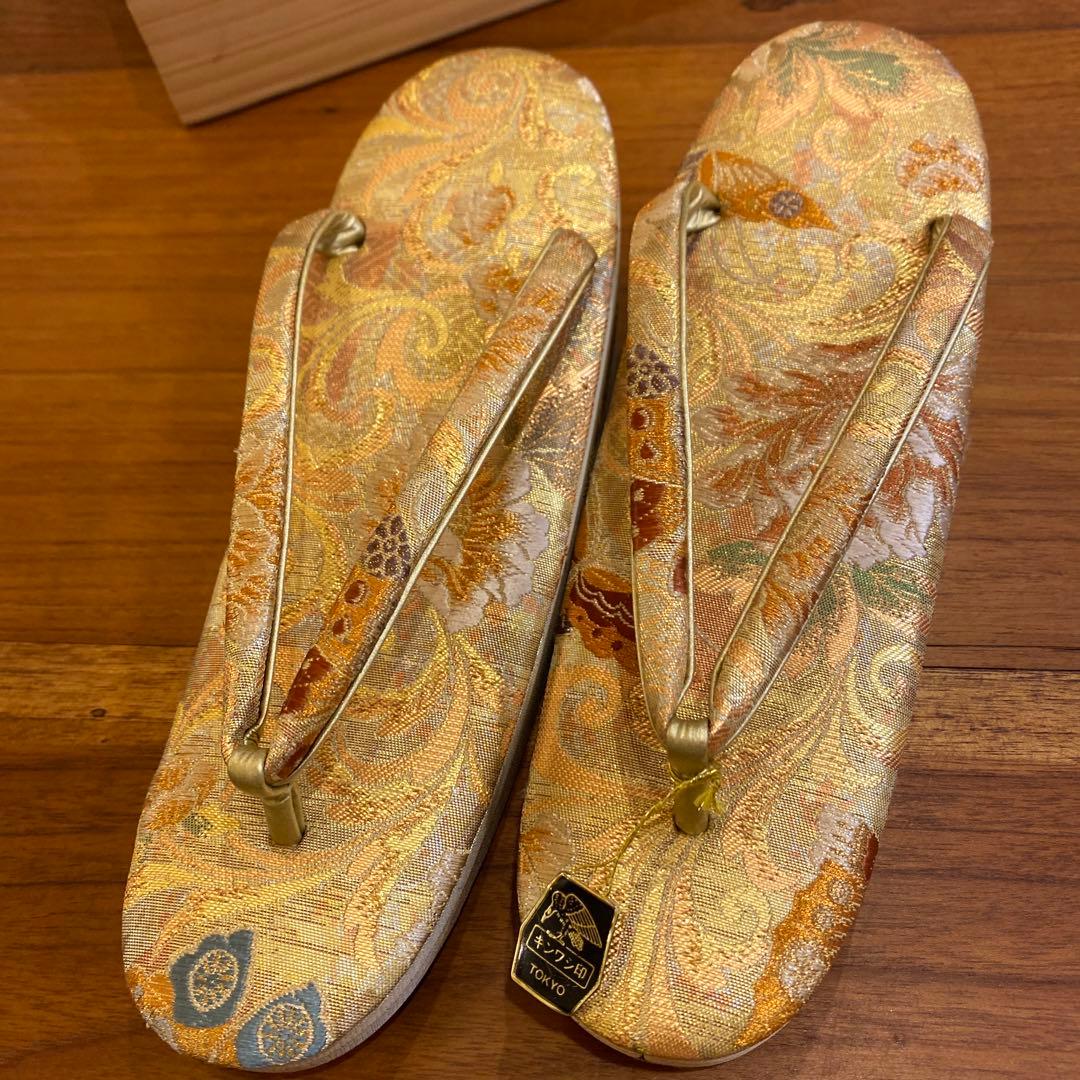 【新品未使用】キンワシ　花みやこ　袋帯　バッグ・草履セット