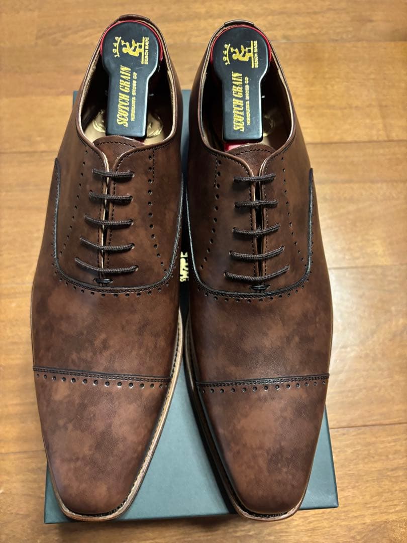 スコッチグレイン ブラウン ドレスシューズ