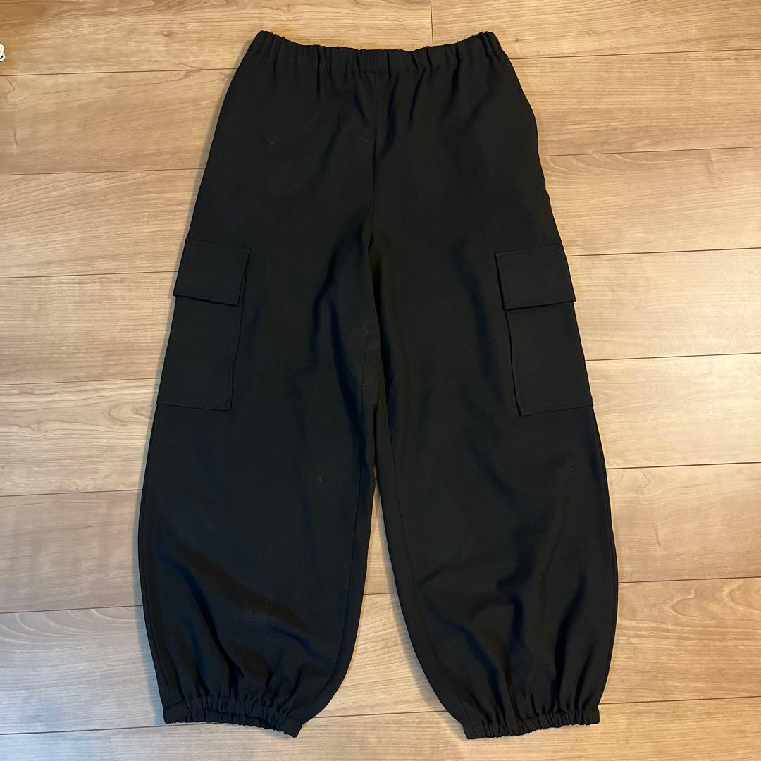まる様　Curensology／カレンソロジー／ストレッチカーゴパンツ　ブラック