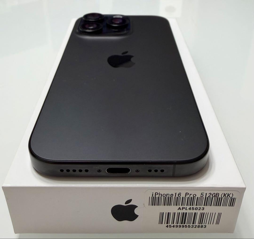 美品 iPhone16PRO 512GB ブラックチタニウム バッテリー92%