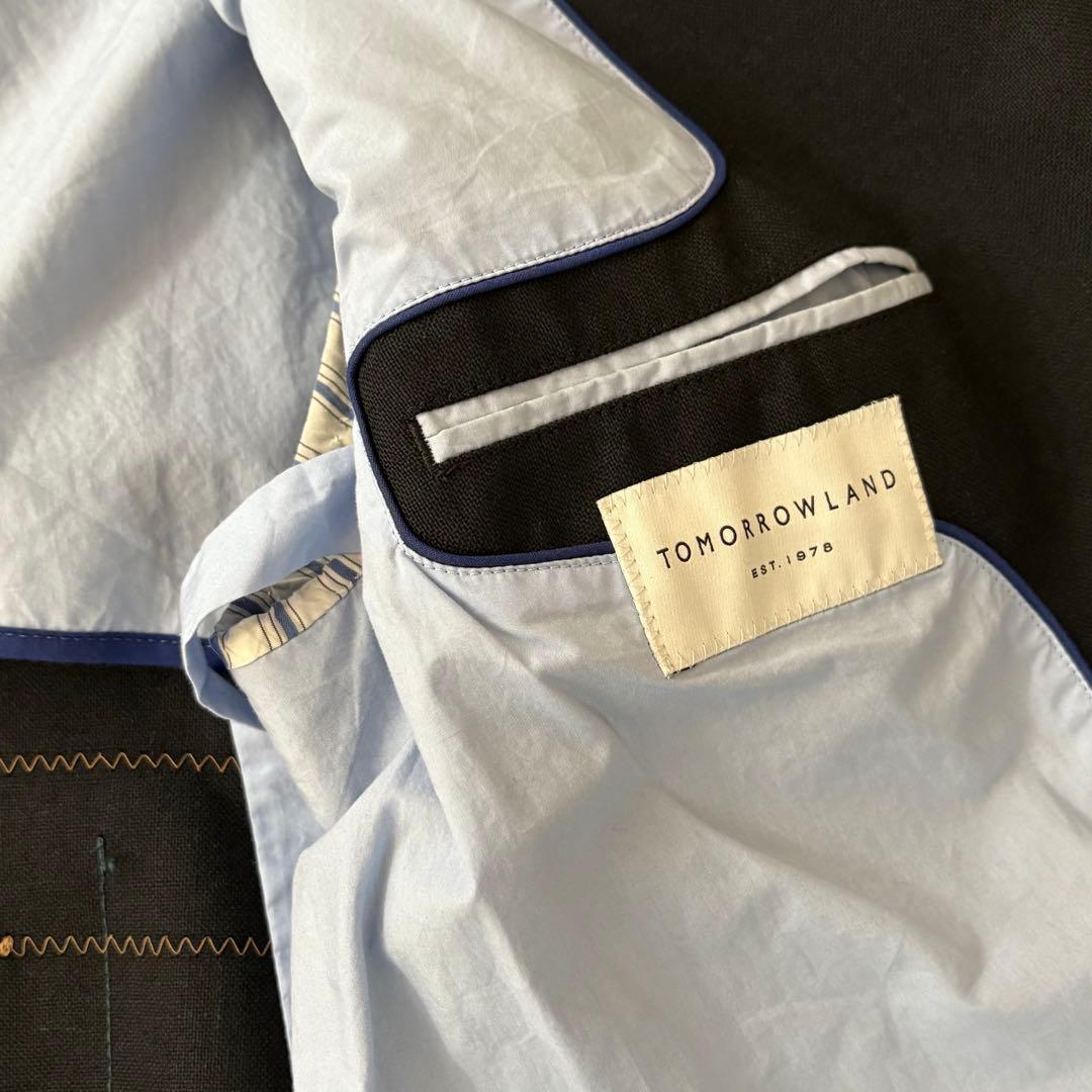 TOMORROW LAND テーラードジャケット 紺ブレ ダブル 金ボタン