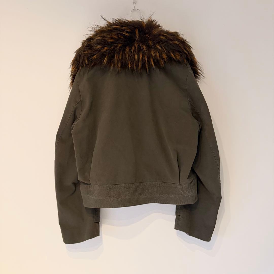 DRIES VAN NOTEN フェイクファー襟付き ミリタリージャケット 38