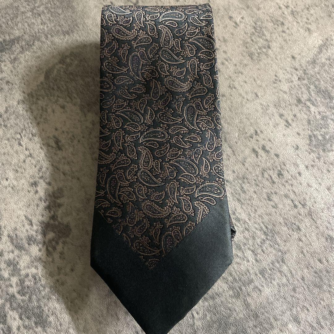 極美品 England製 極上ウール BALENCIAGA ネクタイ スーツXL