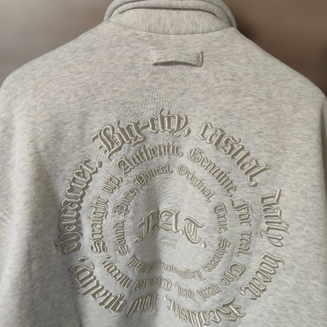 極美品FATグレー系カラー スウェットスタジャン サイズFAT(XL)