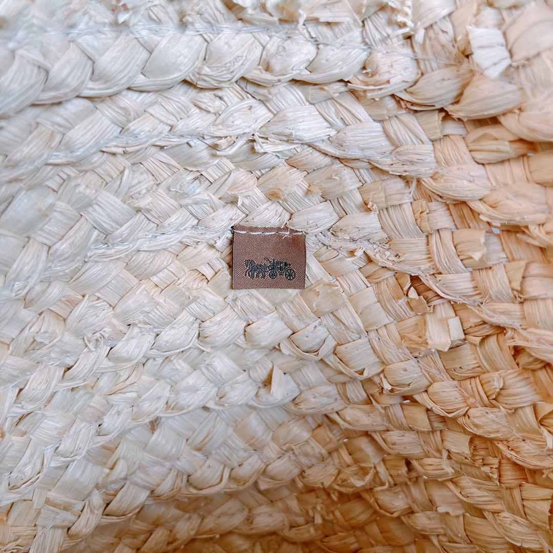 最終値下げ COACH カゴバッグ トートバッグ ラージストロートートナチュラル