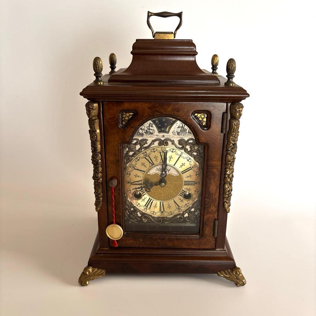 ホ*ウ様 【稼働品】置き時計　Warmink　WUBA ムーンフェィズ　ゼンマイ