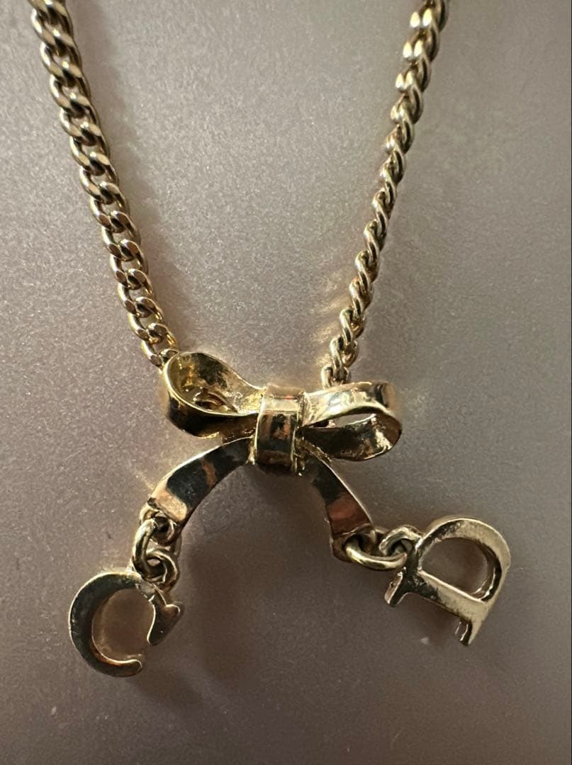 ディオールネックレス ピンクゴールド