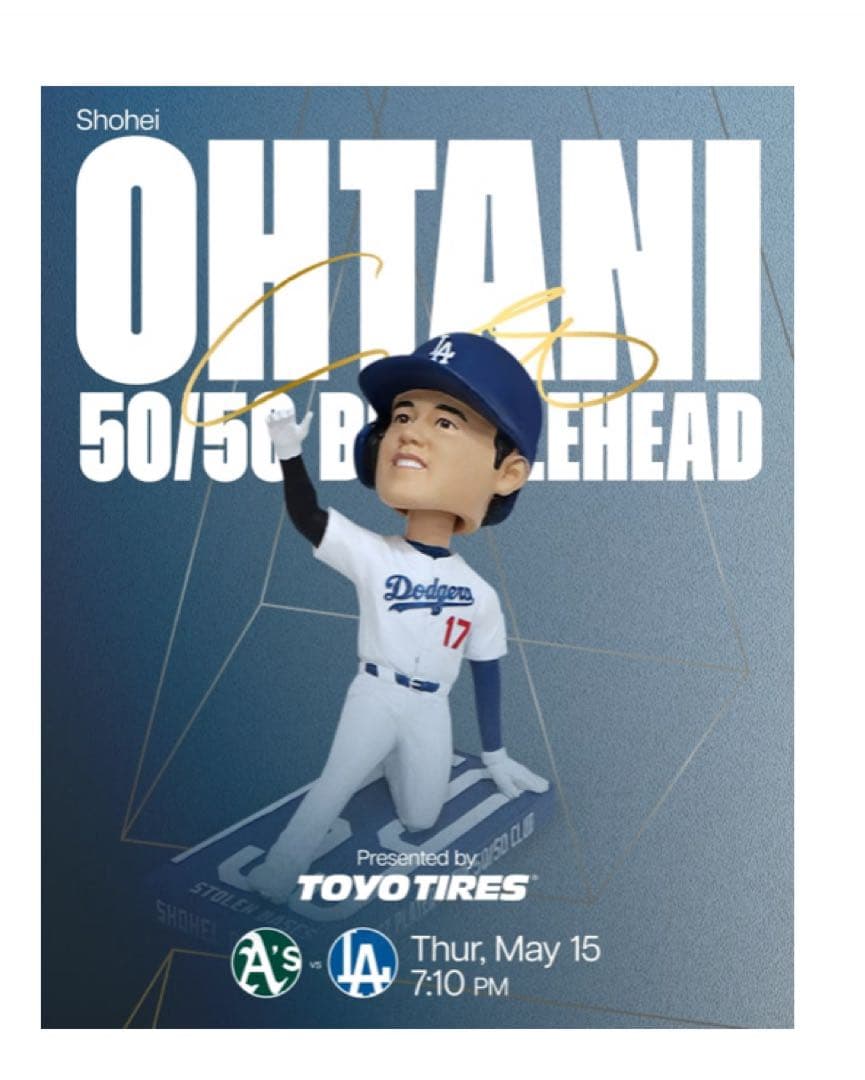 大谷翔平　5/50 バブルヘッド　来場者限定　スタジアム配布　ドジャース