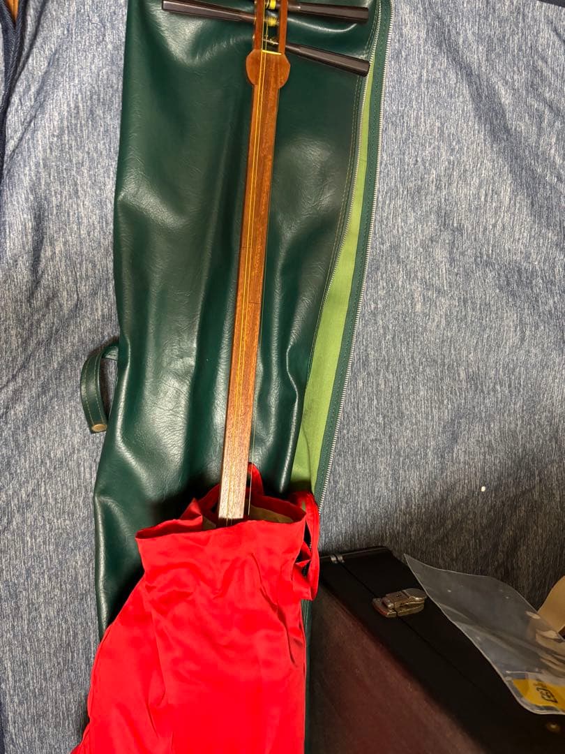 三味線 本体 青色 木製 3弦 ケース付き ×2