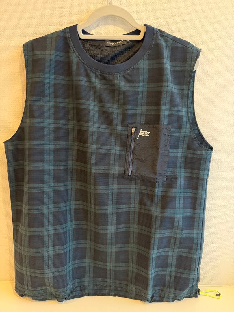 rough&swellチェック柄ノースリーブベスト、ハーフパンツセット