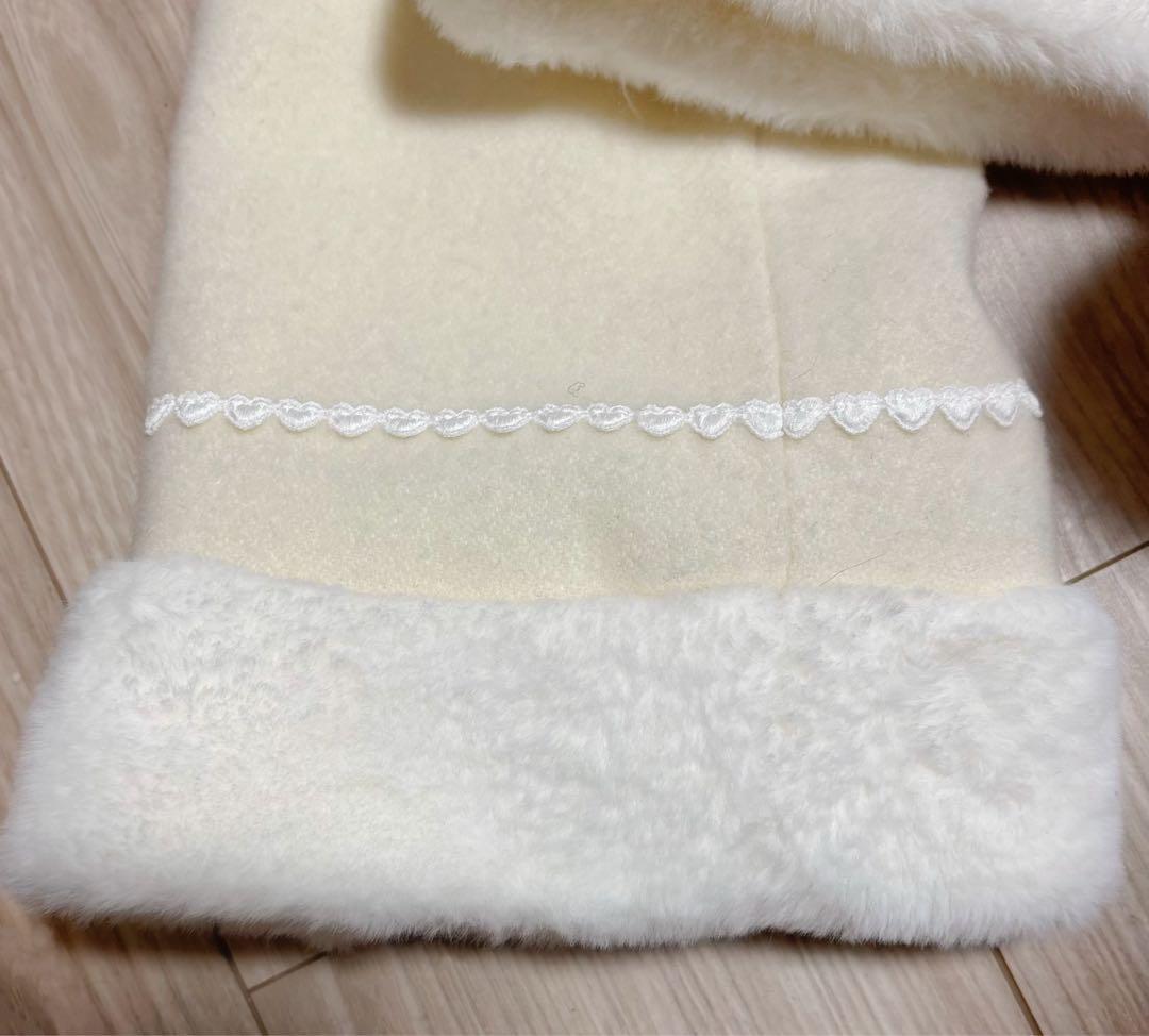 BABY ポンポンリボンショートコート アイボリー