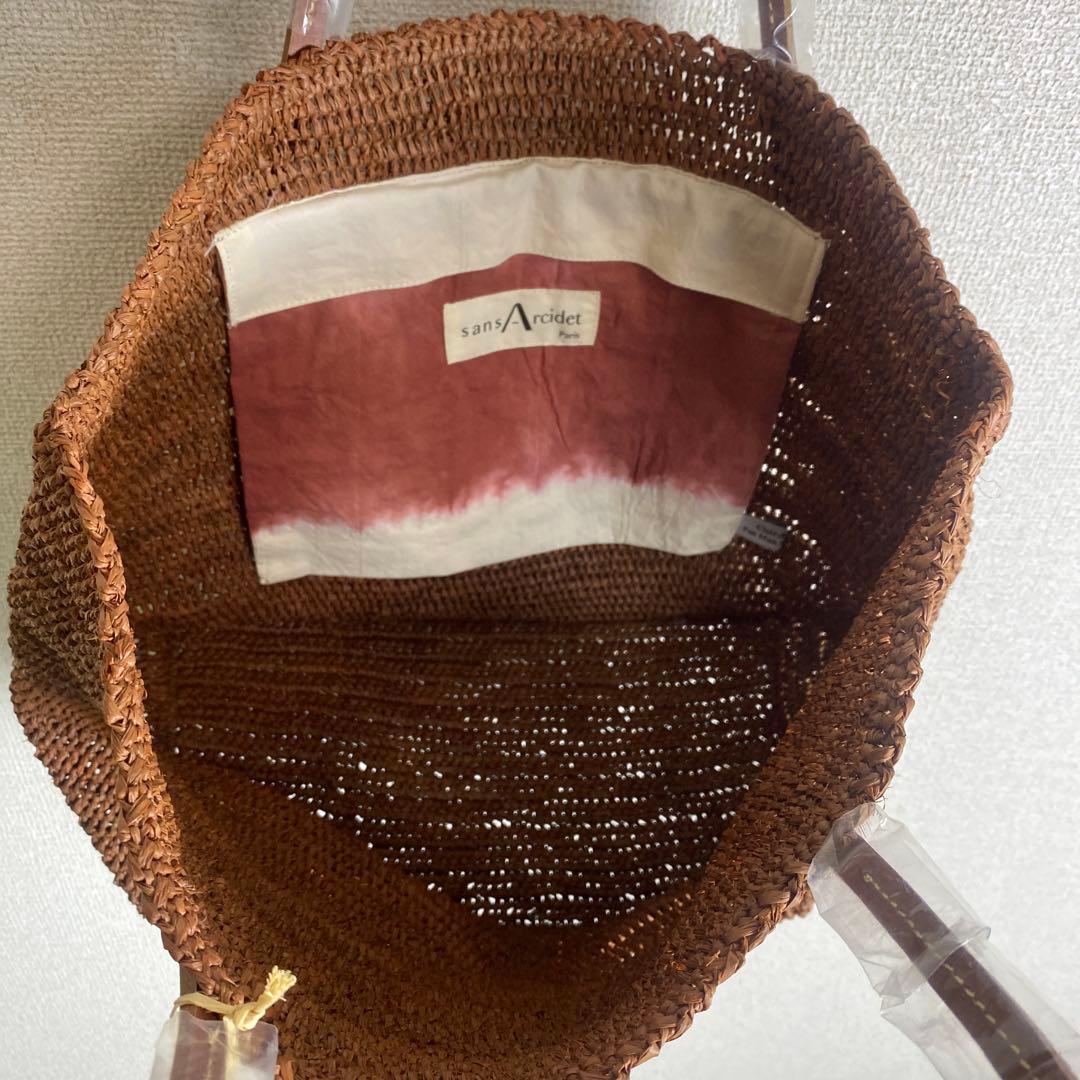 未使用タグ付き Sans Arcidet サンアルシデ かごバッグ BEBY S