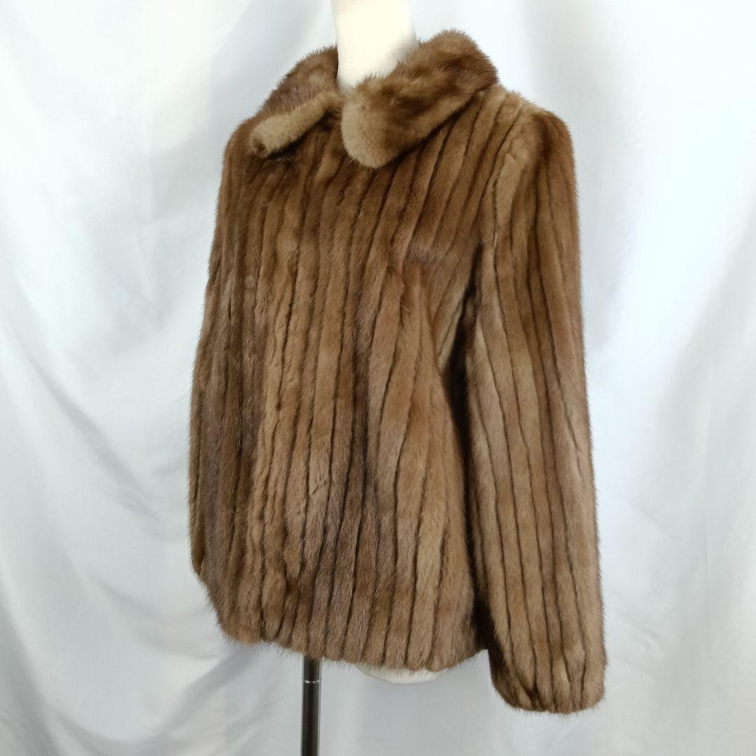 ミンク　毛皮　コート　ブラウン　B2870