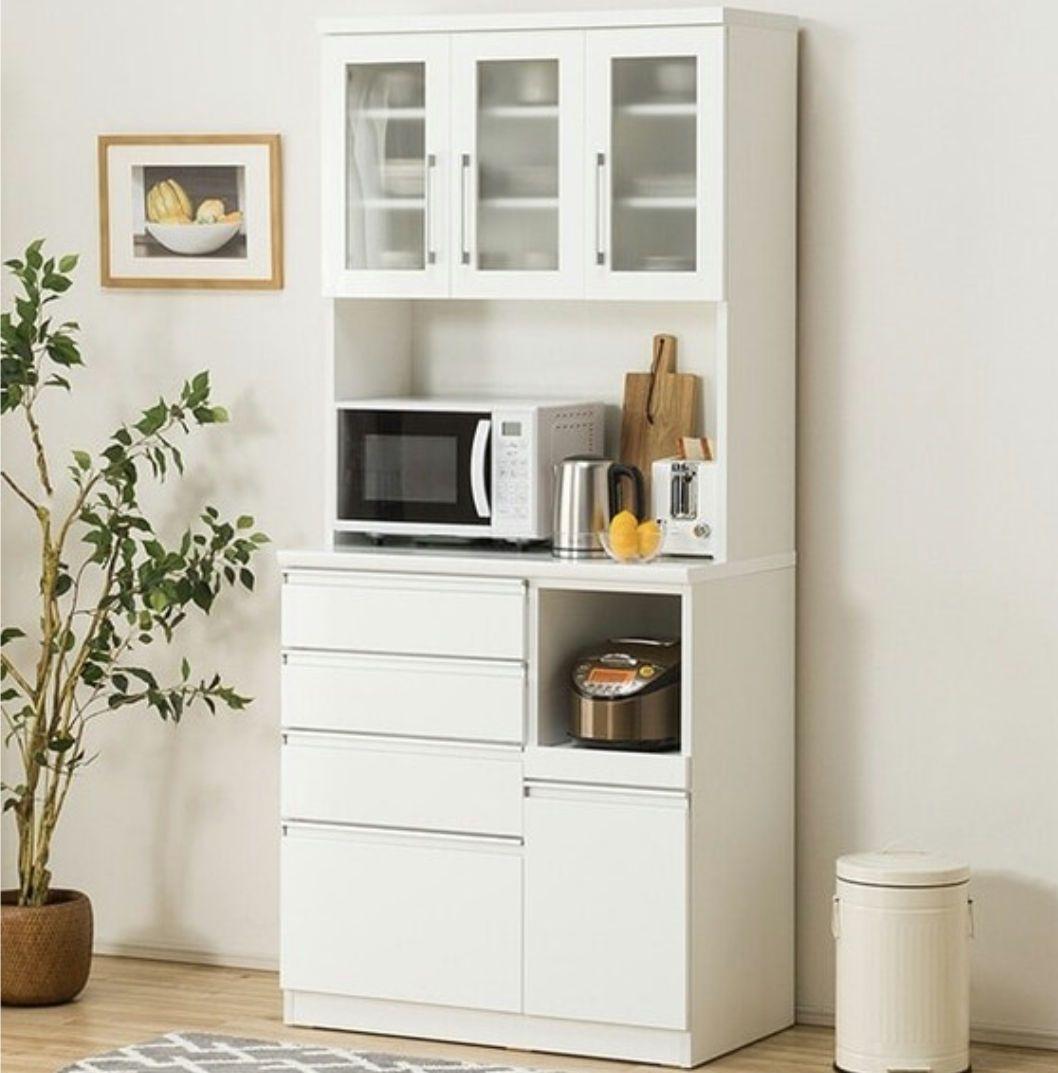 【美品】期間限定4月上旬までに発送！ニトリ食器棚 レジューム　90cm