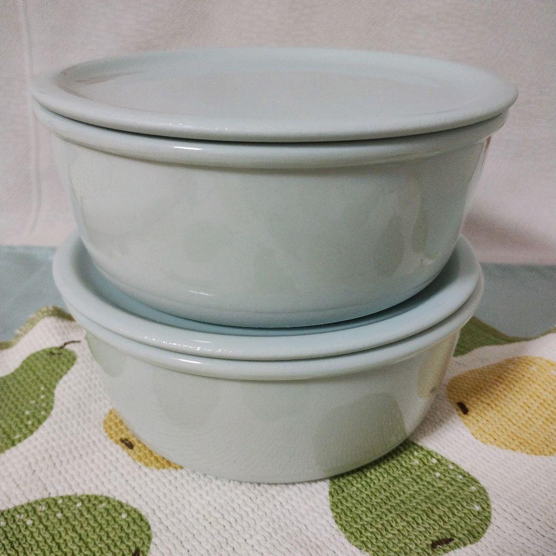 jars 淡い青色 陶器 ボウル 2個セット