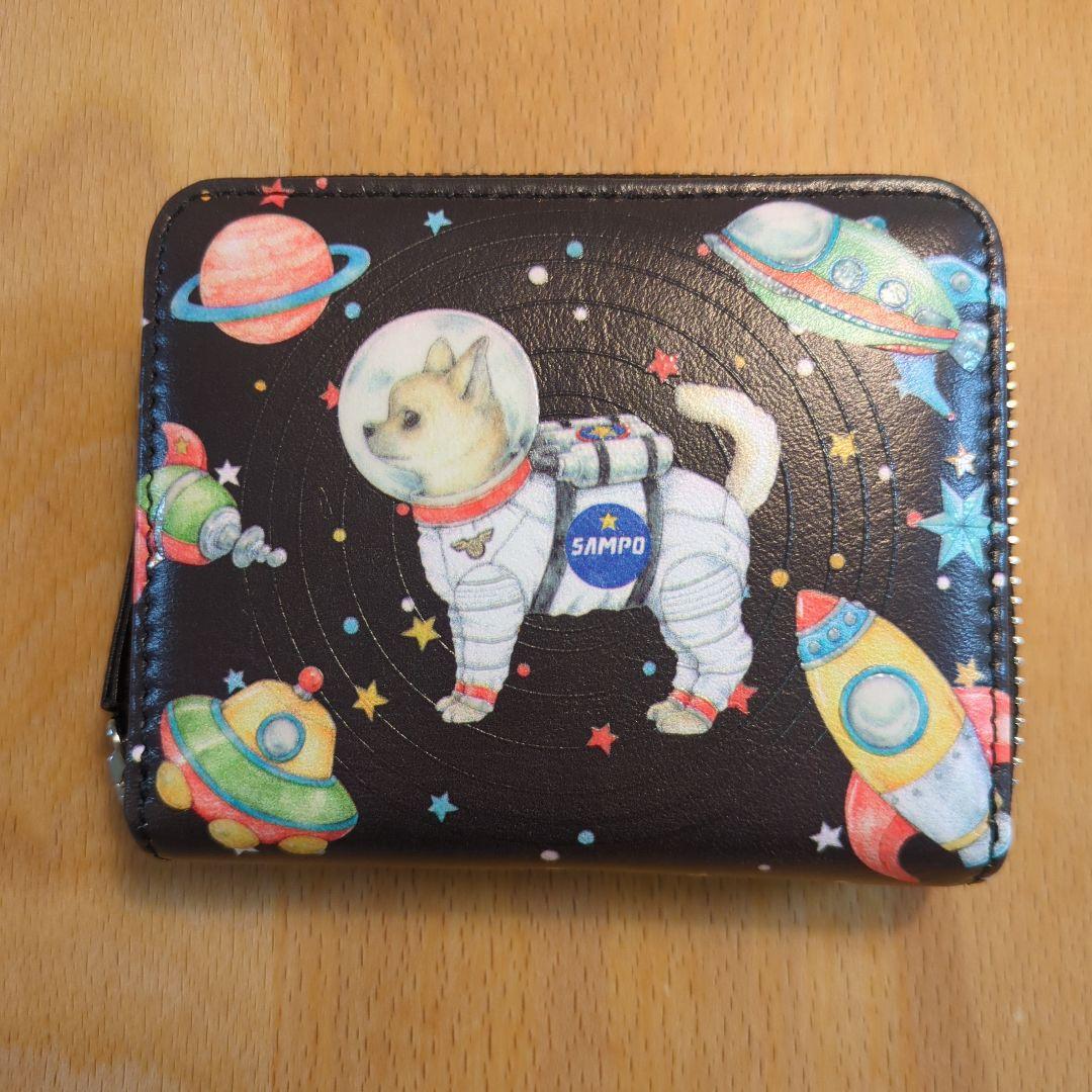 sampo×perche×earイア パピヨネ　スペーストイ ジャバラ折り財布