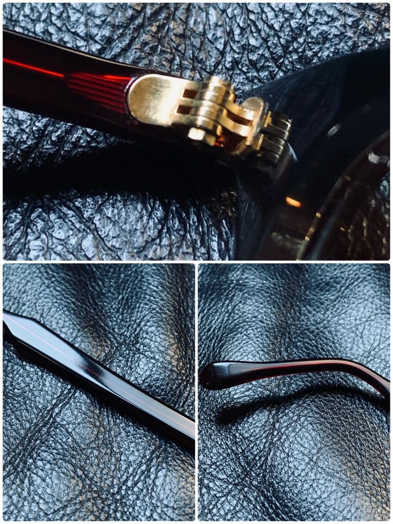 白山眼鏡「POST 」　ボルドー&キハク色の色気立つコンビフレーム