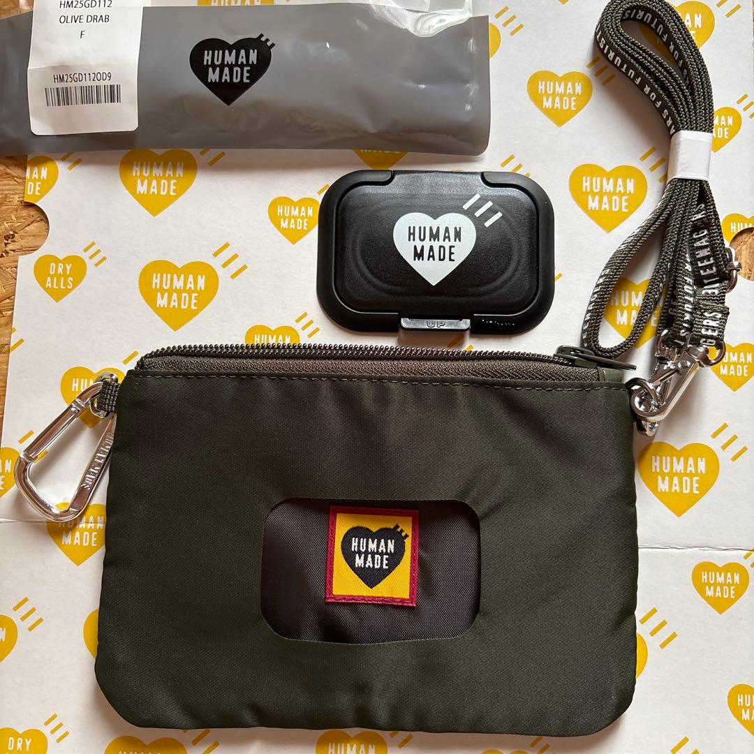 HUMAN MADE ウェットタオルバッグ　ポーチ　オリーブ