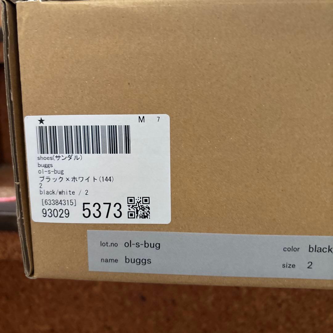 【レアサイズ】henderscheme サンダル buggs ブラック　サイズ2