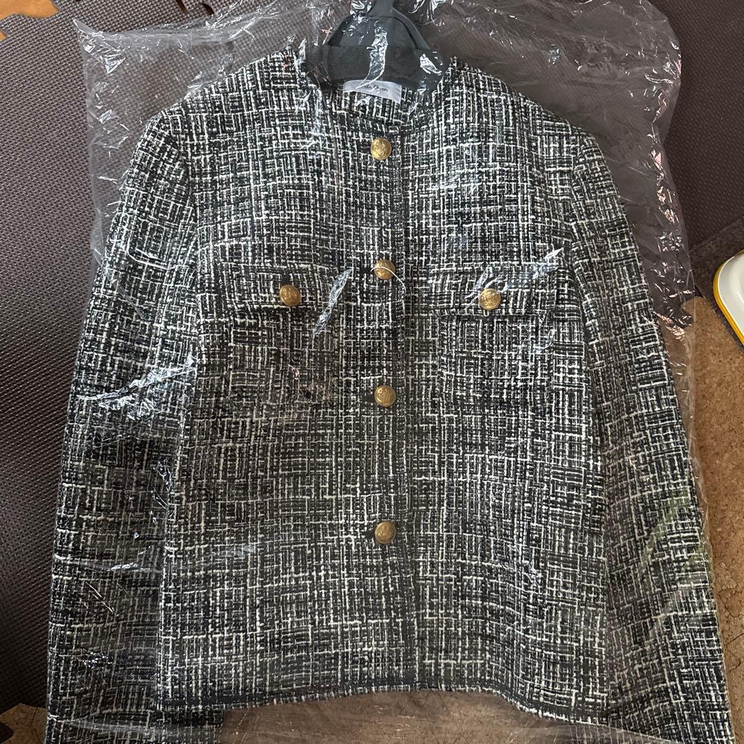 Mila Owen ノーカラージャケット ブラック系 サイズ1