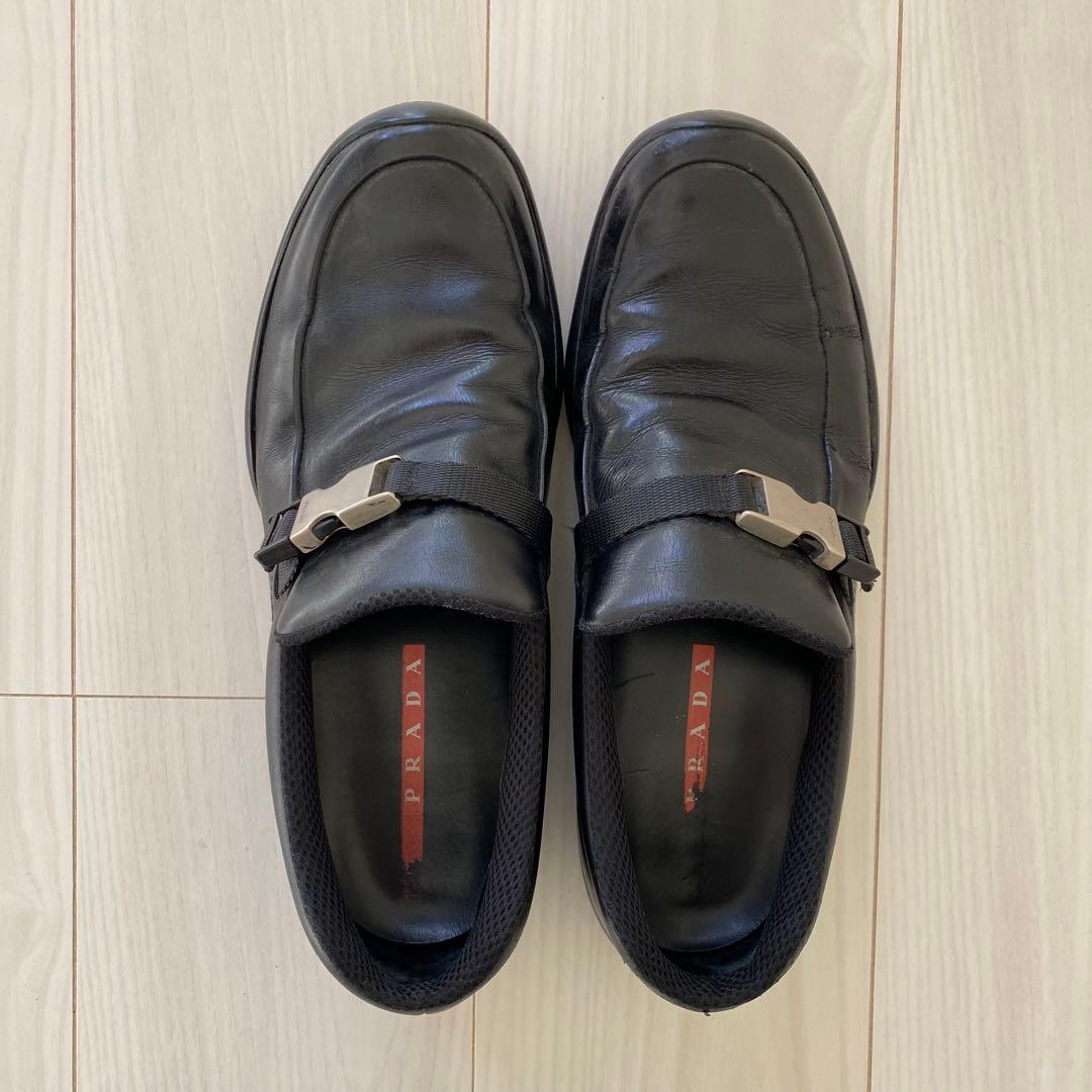 靴 1990s archive prada sports leather shoes
