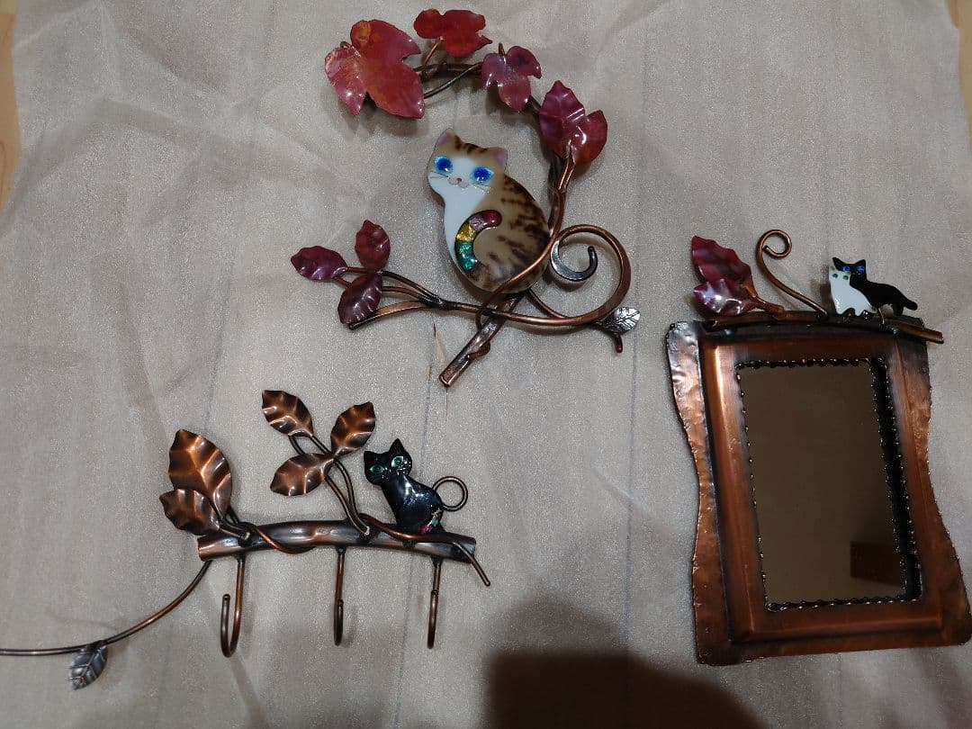 【Sow☆】アトリエ√3 (ルートスリー)　銅板彫金　猫のインテリアセット