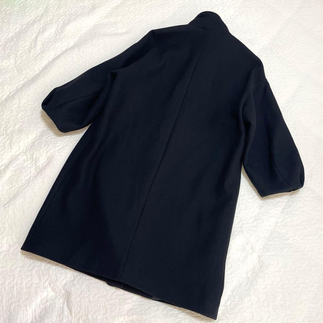 完売品　ZARA ウールブレンドハイネックコートロングコート　ウール　Sサイズ