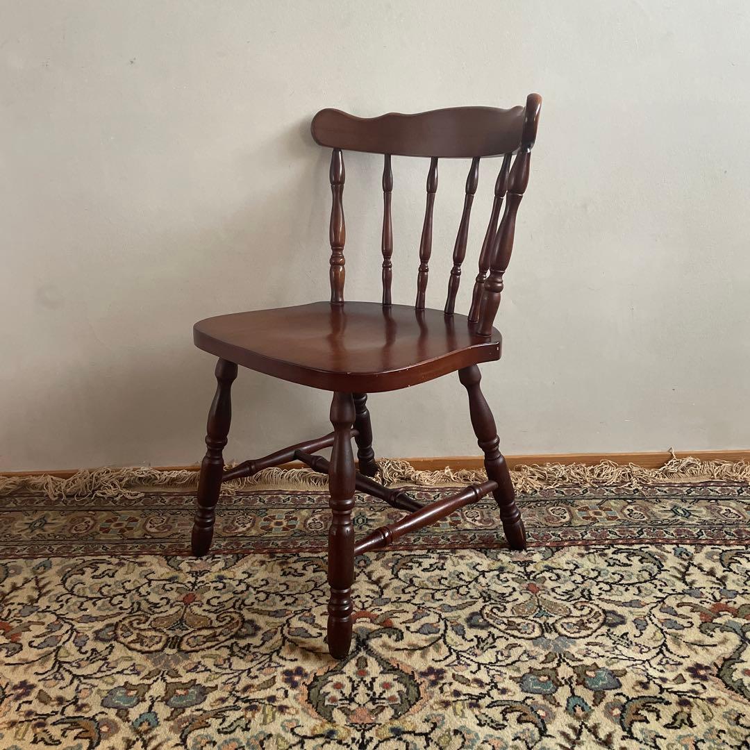 ①ミキモク　ウィンザーチェア　ダイニングチェア　レトロ　アンティーク