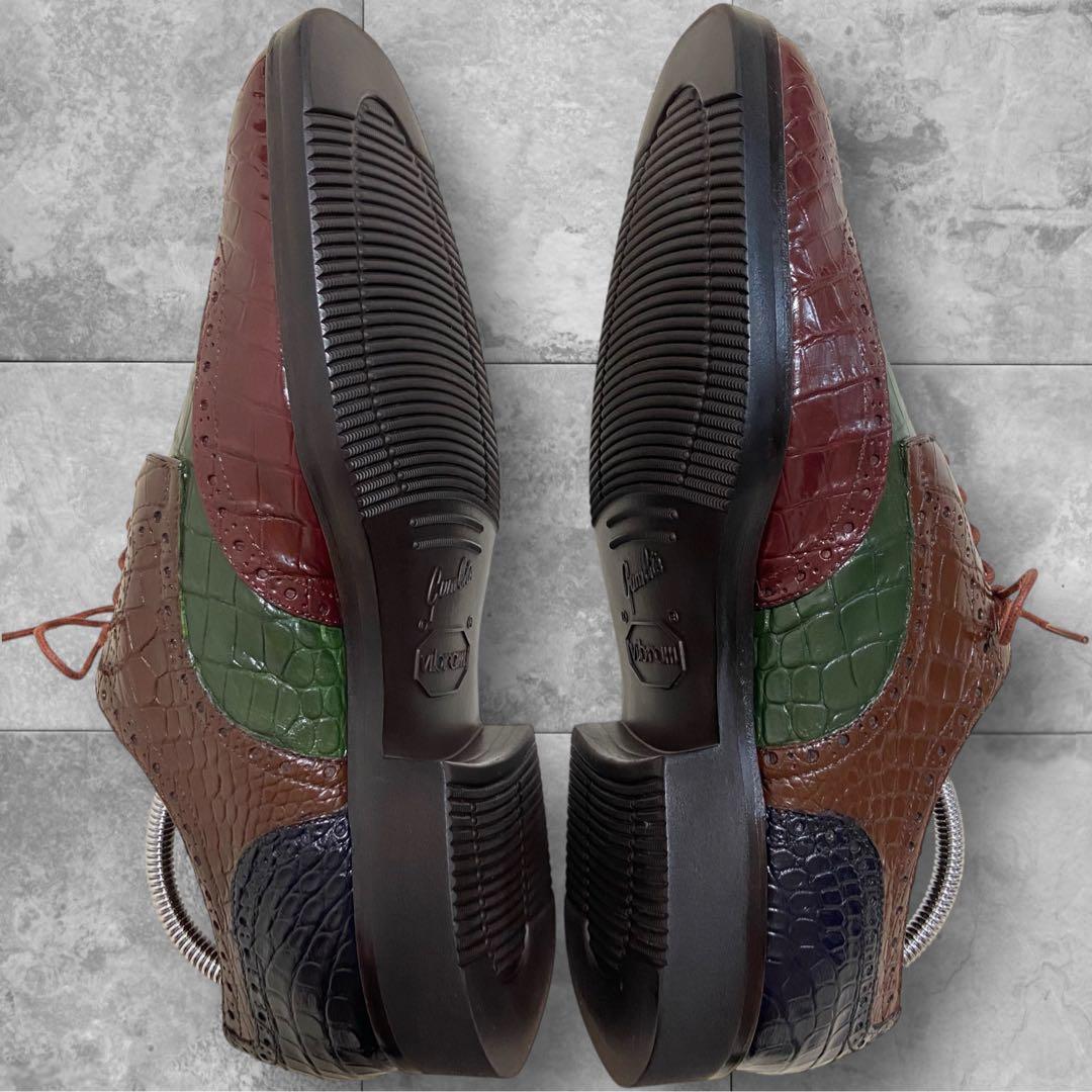 値下げ依頼品 オーダーメイド リアルクロコダイルレザー ビブラム ドレスシューズ