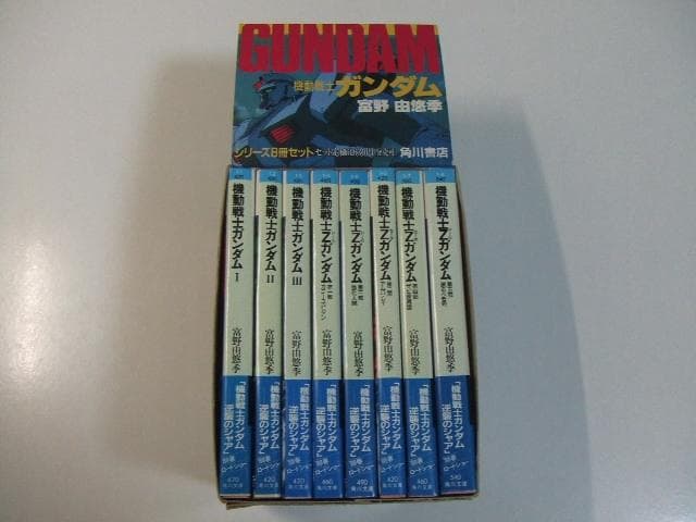 コレクターズアイテム 機動戦士ガンダムシリーズ文庫8冊 函付きセット 富野由悠季