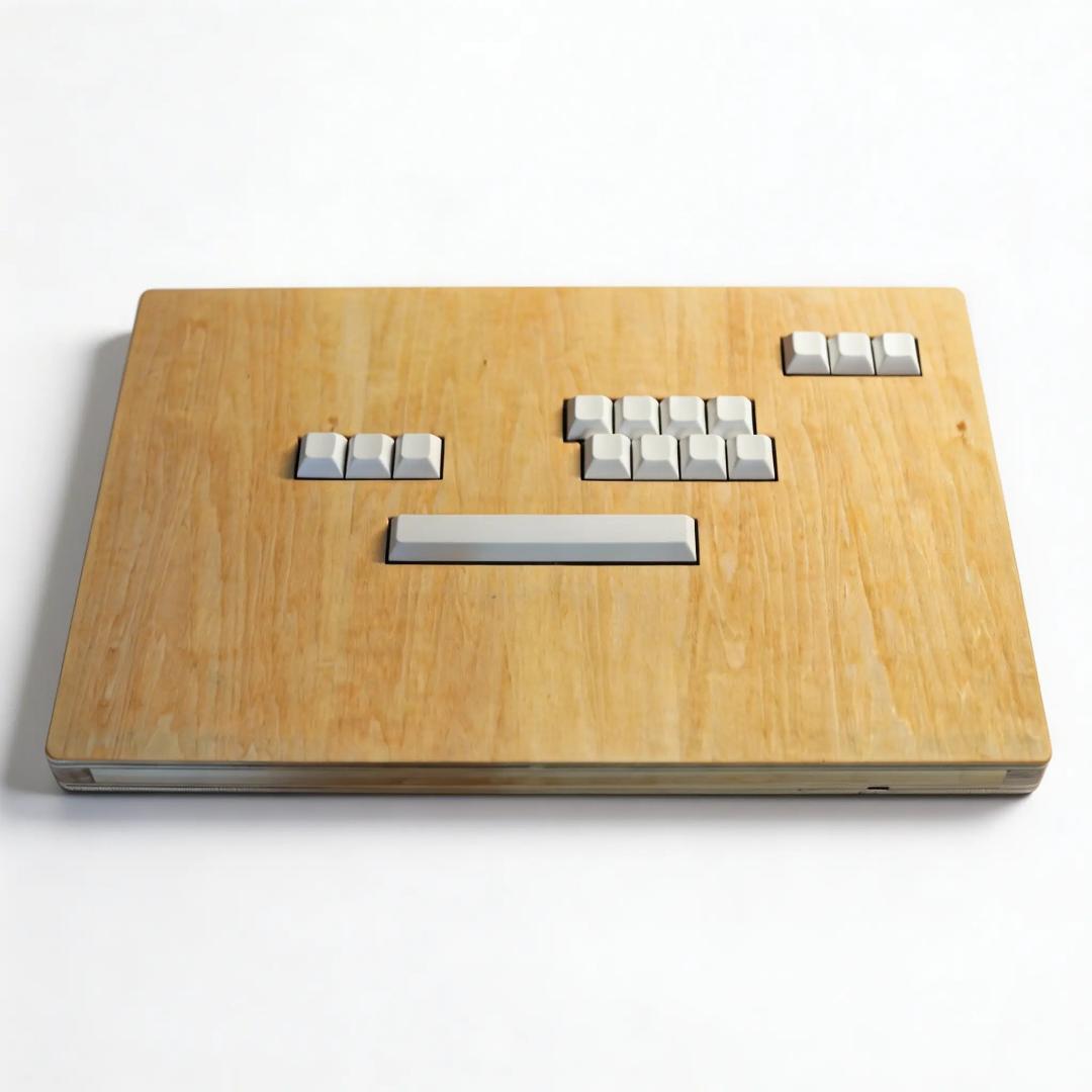 【自作アケコン】木製キーボード型レバーレスコントローラー　ナチュラル