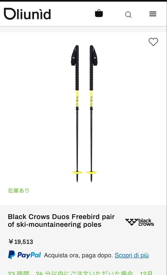 Black Crows Duos Freebird スキーポール（スキーストック