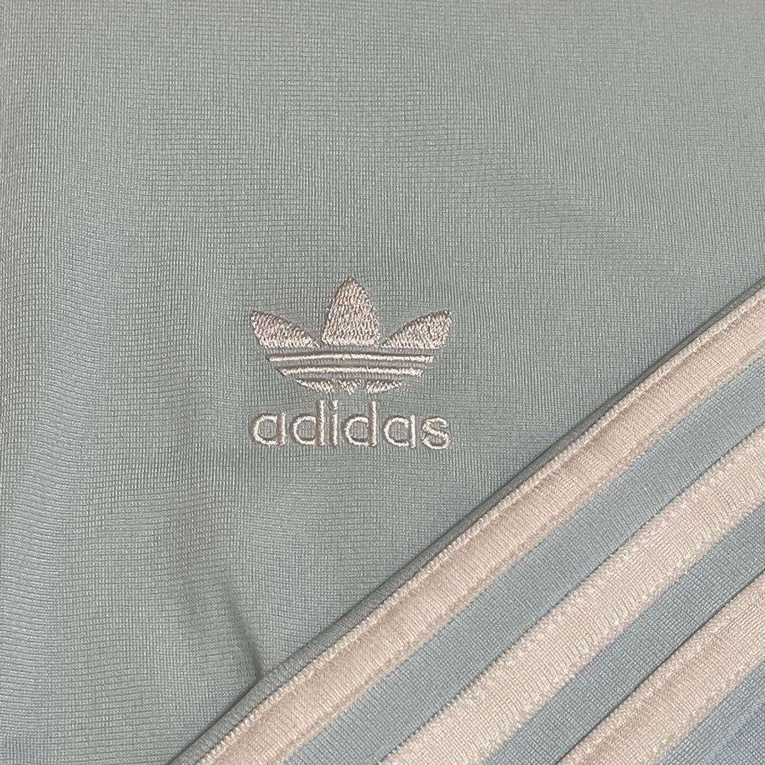 新品同様M】adidasトラックジャケット刺繍ビンテージジャージ古着女子ブルー