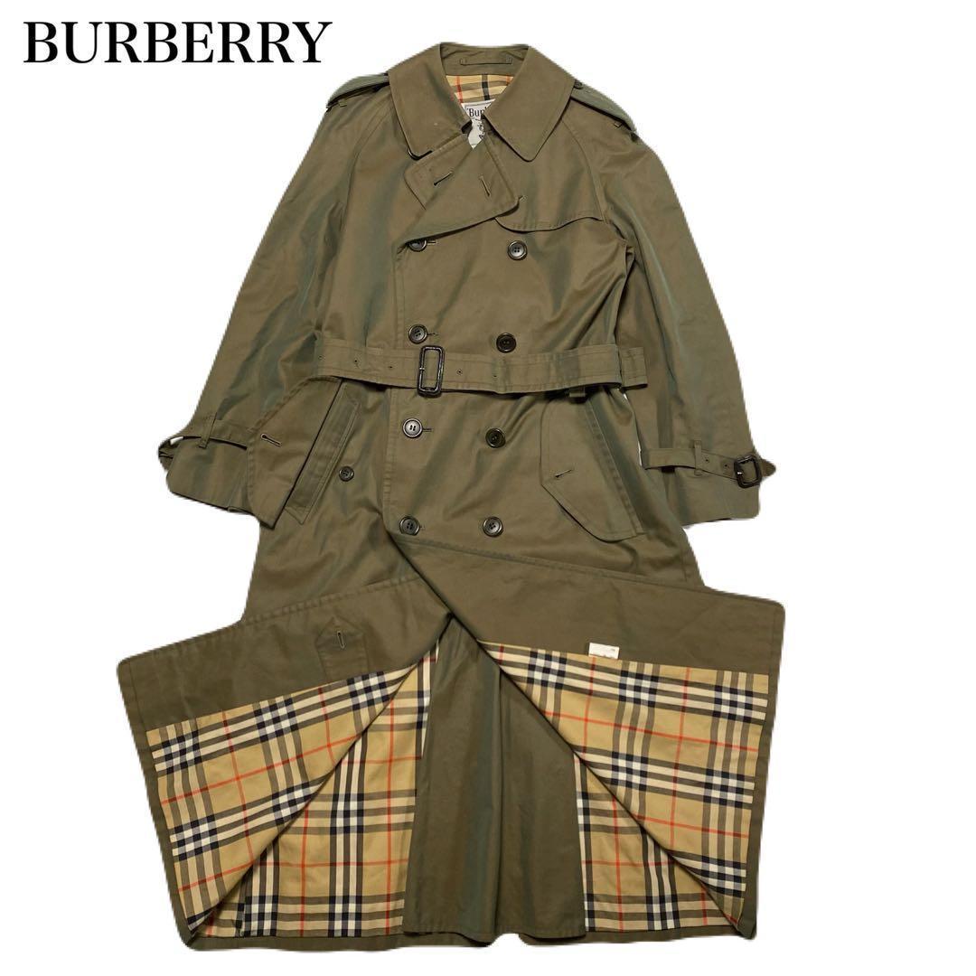 BURBERRY トレンチコート　玉虫色　ノバチェック　ロング　ベルト