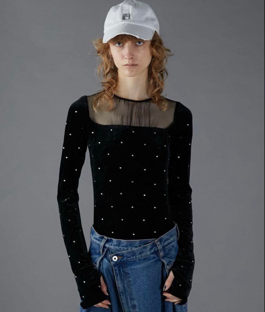 prankproject プランクプロジェクト　ベロアボディースーツカットソー