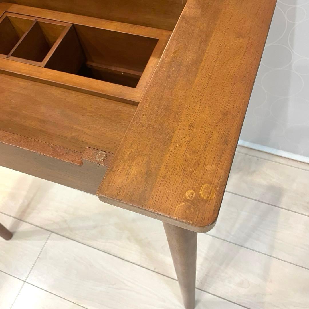 【市場】木製ドレッサー 鏡台 鏡付き コンパクト収納 天然木 北欧風